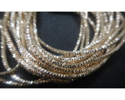 LIGHT GOLD - 150 Inches French Metal Wire Gimp Coil Bullion Purl - Check Rough - 3.80 Meters